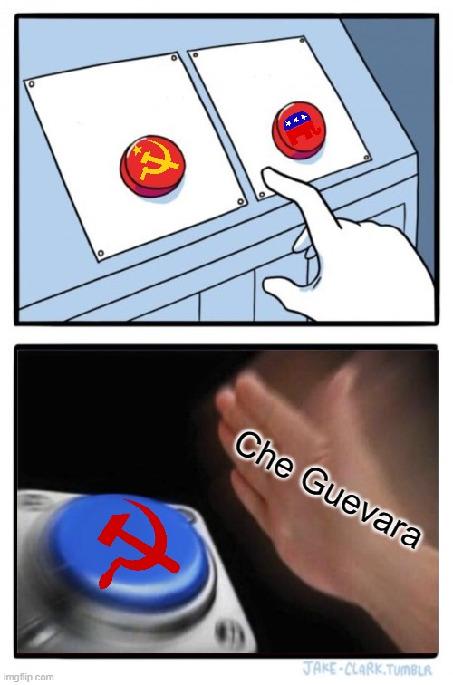 Two Buttons | Che Guevara | image tagged in memes,two buttons | made w/ Imgflip meme maker