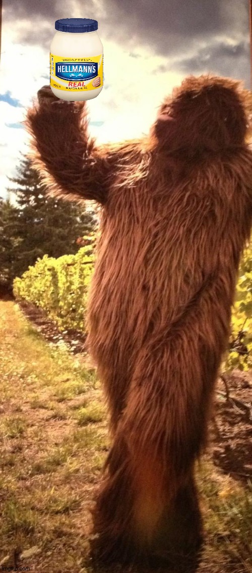 sasquatch with wine | image tagged in sasquatch with wine | made w/ Imgflip meme maker