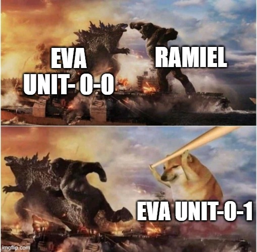 hahahahaha knife go brrrrrrrr | RAMIEL; EVA UNIT- 0-0; EVA UNIT-0-1 | made w/ Imgflip meme maker