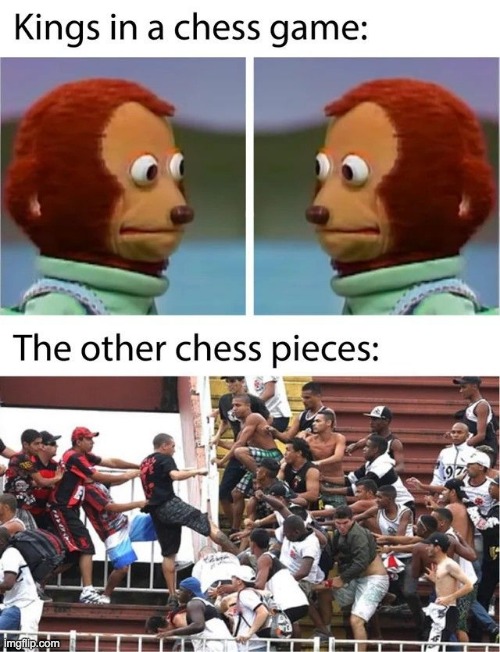 Chess be like : | image tagged in chess,king,memes,lol,monkey puppet | made w/ Imgflip meme maker