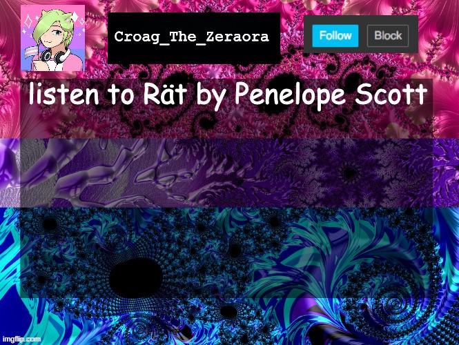 Announcement Template | listen to Rät by Penelope Scott | image tagged in announcement template | made w/ Imgflip meme maker
