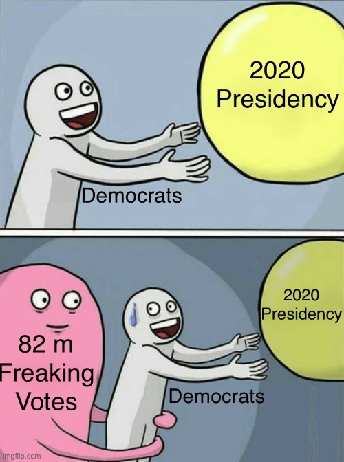 When your lie is too big | image tagged in running away balloon,election 2020 | made w/ Imgflip meme maker