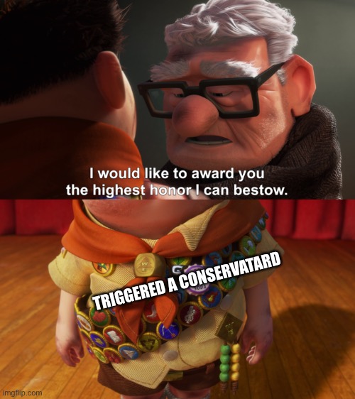 Highest Honor | TRIGGERED A CONSERVATARD | image tagged in highest honor | made w/ Imgflip meme maker