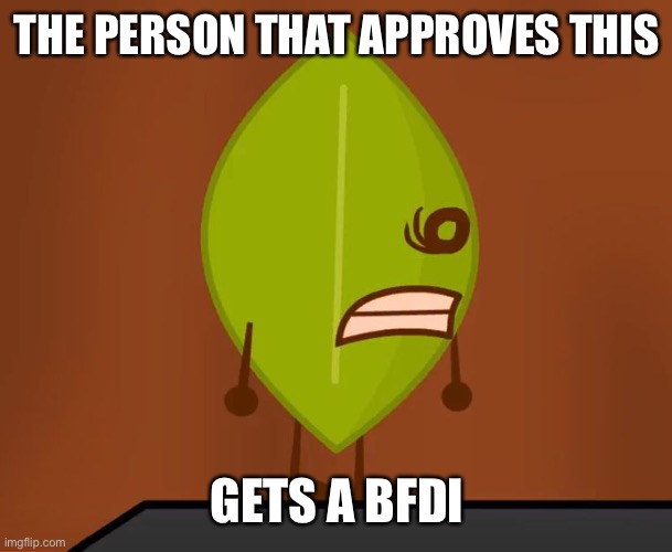 BFDI "Wat" Face | THE PERSON THAT APPROVES THIS; GETS A BFDI | image tagged in bfdi wat face | made w/ Imgflip meme maker