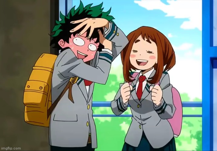 Look who's blushing | image tagged in my hero academia | made w/ Imgflip meme maker