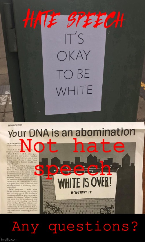 I don't see what's hard to understand | image tagged in hate speech,it's okay to be white,anti-white | made w/ Imgflip meme maker