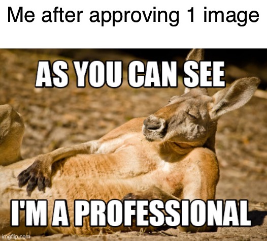 Me after approving 1 image | made w/ Imgflip meme maker