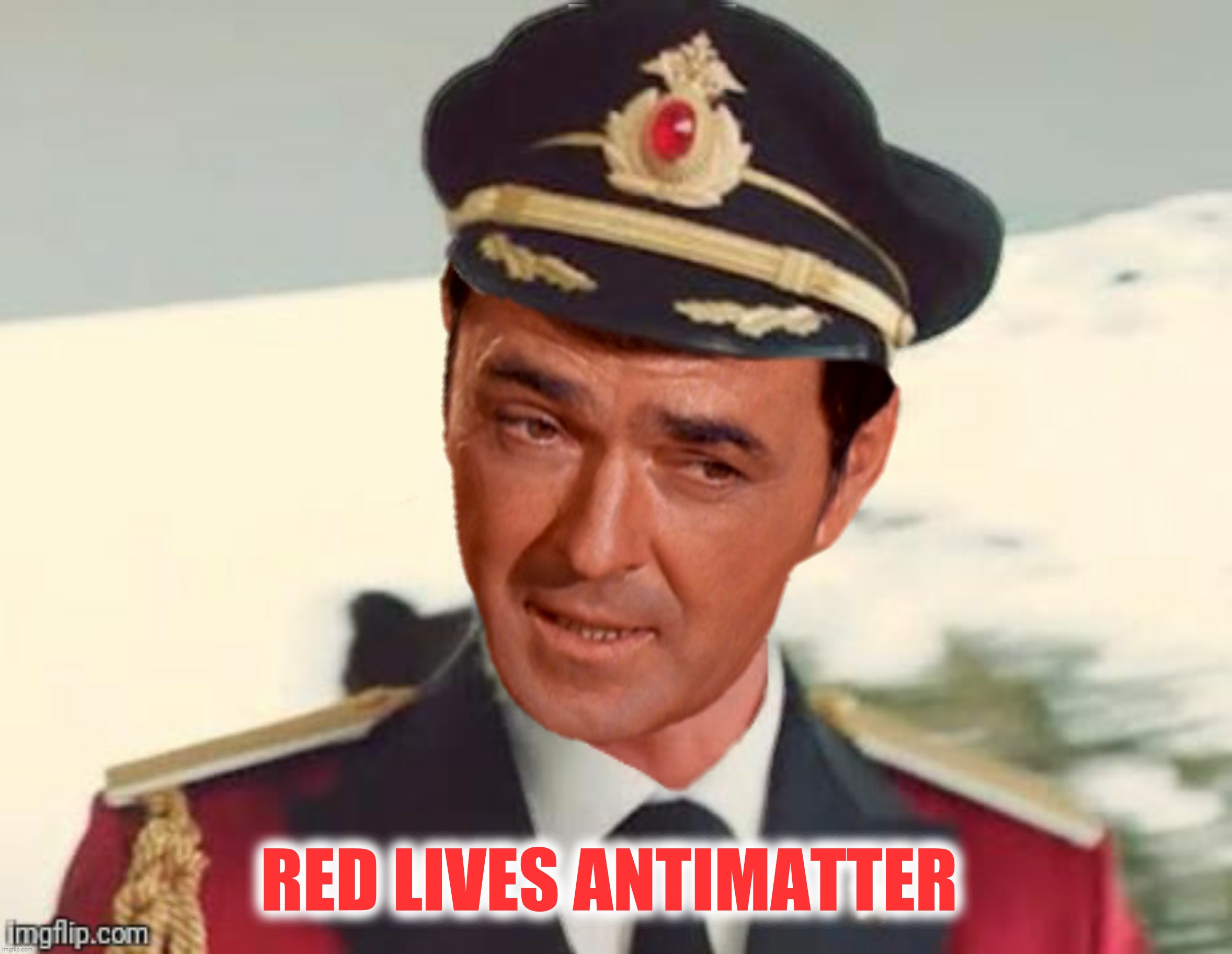 Chief Engineer Obvious | RED LIVES ANTIMATTER | image tagged in bad photoshop,star trek,star trek scotty,captain obvious,star trek red shirts | made w/ Imgflip meme maker