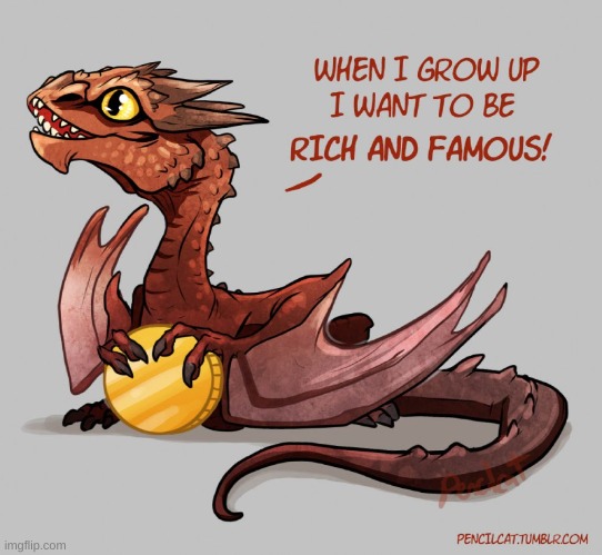 Baby Smaug!!!! (Credit in the image) Not my art. | image tagged in baby smaug | made w/ Imgflip meme maker