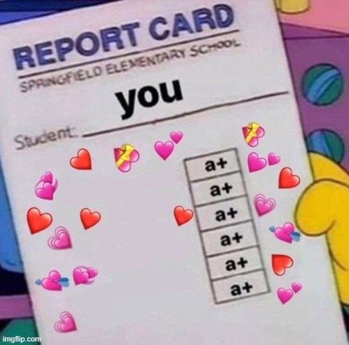 Report Card | image tagged in report card | made w/ Imgflip meme maker