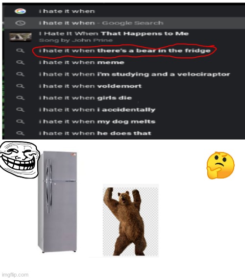 bear in the fridge? | image tagged in funny | made w/ Imgflip meme maker