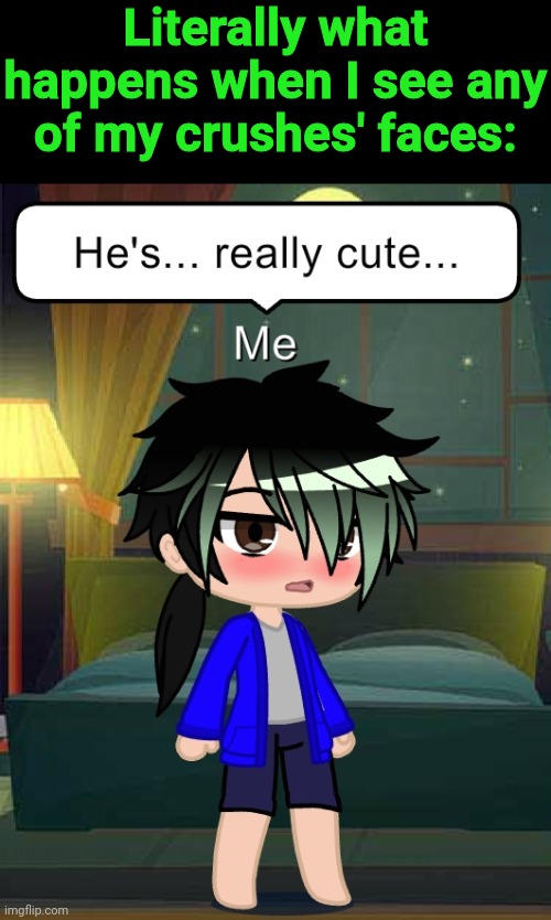 Literally what happens when I see any of my crushes' faces: | made w/ Imgflip meme maker