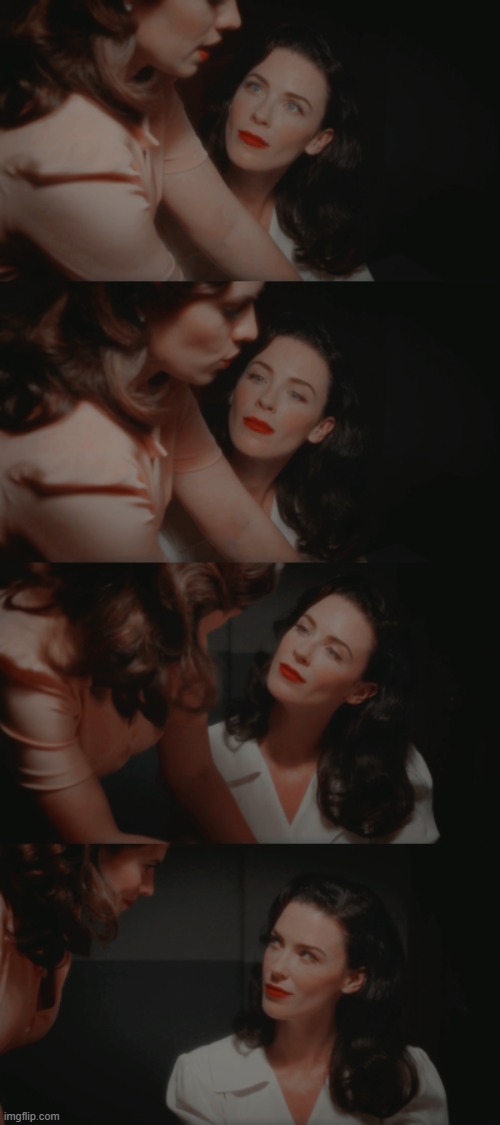 enemies to lovers | image tagged in agent carter,lesbians,marvel,vintage,detective,agent | made w/ Imgflip meme maker