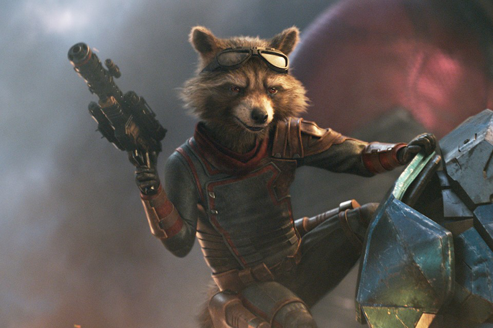 Rocket Raccoon from Guardians of the Galaxy 1 Blank Meme Template