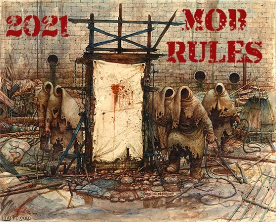 NEW RULES NEW FUTURE | image tagged in angry mob,anarchy,future | made w/ Imgflip meme maker