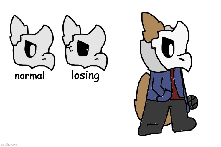 i was bored so i drew this | losing; normal | made w/ Imgflip meme maker