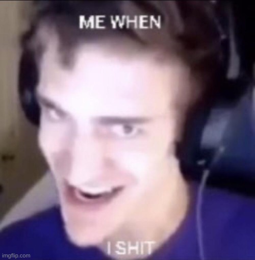 Me when i S HI T | image tagged in me when i s hi t | made w/ Imgflip meme maker