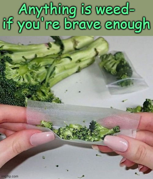 . | Anything is weed- if you're brave enough | made w/ Imgflip meme maker