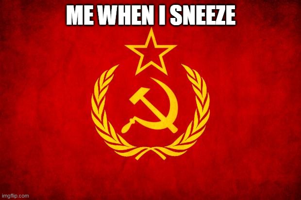 In Soviet Russia | ME WHEN I SNEEZE | image tagged in in soviet russia | made w/ Imgflip meme maker
