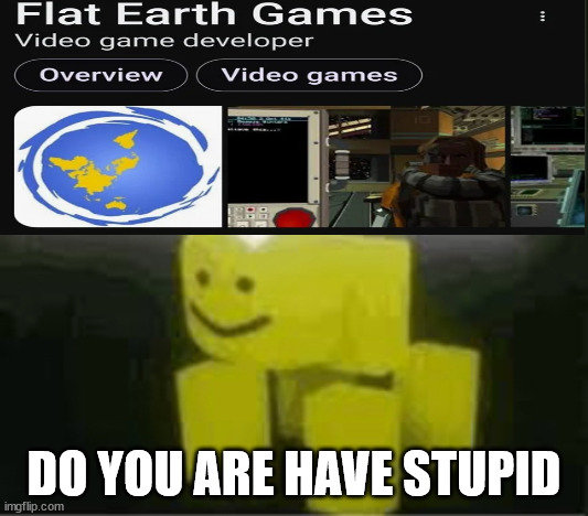 Proof that gamer are flat eartrher. (Seriously bruh Its a game devloper and they are saying gamers are flat earthrs | DO YOU ARE HAVE STUPID | image tagged in do you have stupid | made w/ Imgflip meme maker