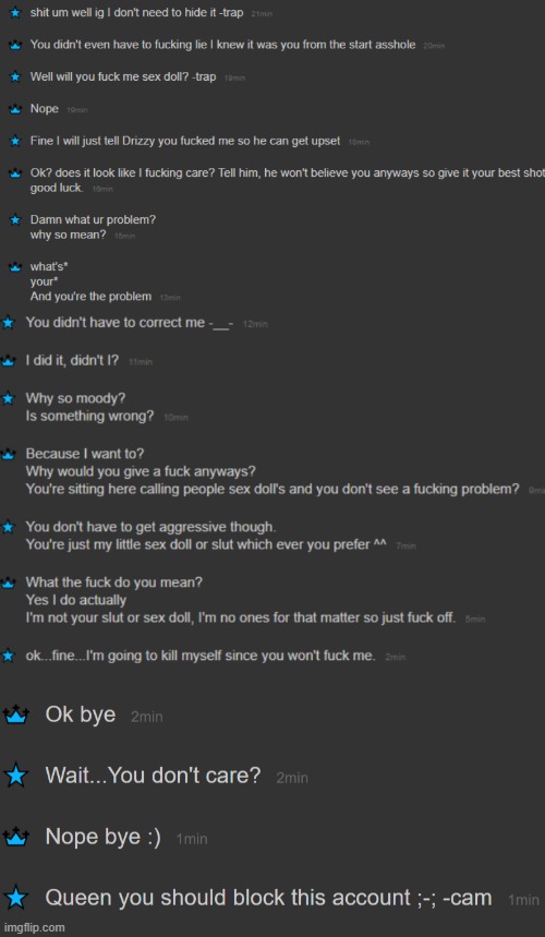 D A M N . . . Queen went straight savage mode on trap- | made w/ Imgflip meme maker