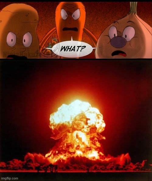 image tagged in what,memes,nuclear explosion | made w/ Imgflip meme maker