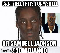 CANT TELL IF ITS TONY SNELL OR SAMUEL L JACKSON FROM DJANGO | made w/ Imgflip meme maker