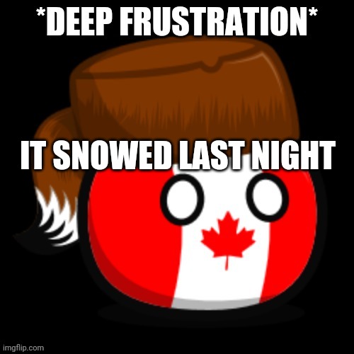 Canada 2.0 | IT SNOWED LAST NIGHT | image tagged in canada 2 0 | made w/ Imgflip meme maker