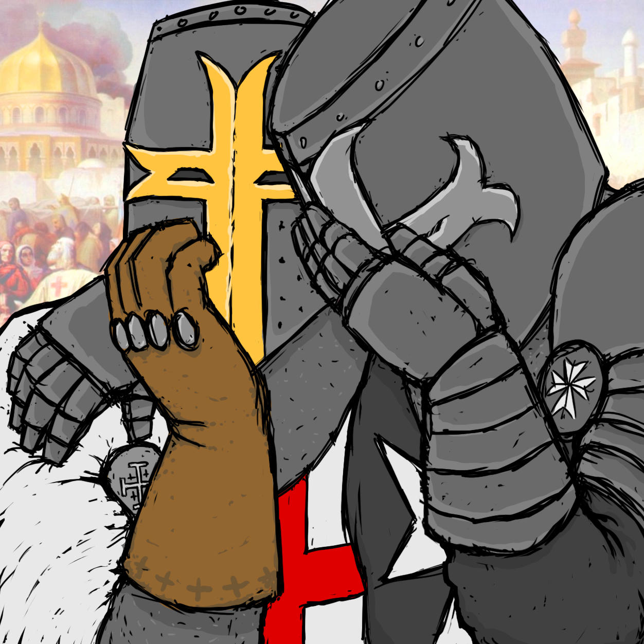 Laughing Crusaders Blank Meme Template
