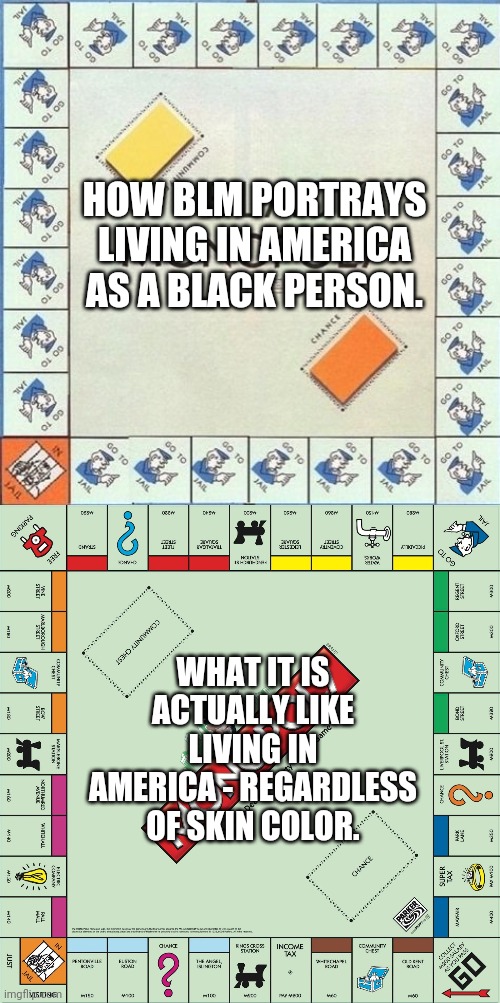 Actuality VS Narrative | HOW BLM PORTRAYS LIVING IN AMERICA AS A BLACK PERSON. WHAT IT IS ACTUALLY LIKE LIVING IN AMERICA - REGARDLESS OF SKIN COLOR. | image tagged in expectation vs reality,false advertising | made w/ Imgflip meme maker