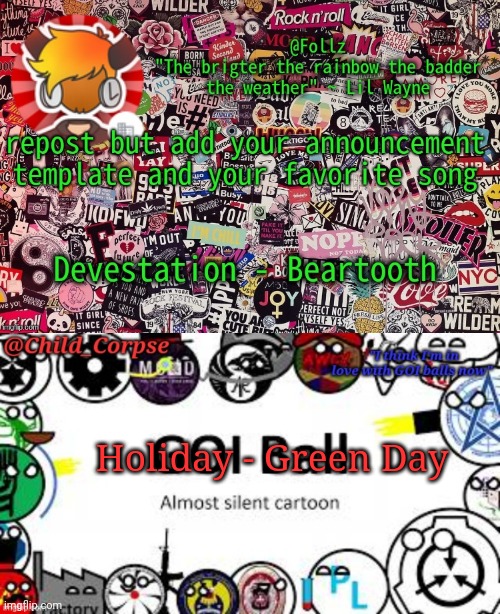 Yep | Holiday - Green Day | image tagged in child_corpse's goi ball template | made w/ Imgflip meme maker