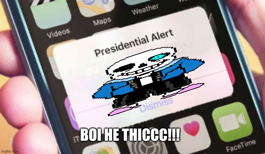 HE EET HAMBOOGER | BOI HE THICCC!!! | image tagged in memes,presidential alert | made w/ Imgflip meme maker