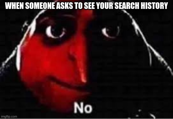 yuh a big oof | WHEN SOMEONE ASKS TO SEE YOUR SEARCH HISTORY | image tagged in oof | made w/ Imgflip meme maker