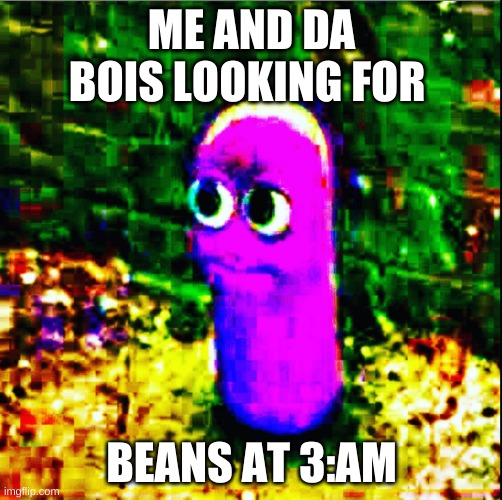 beanos | ME AND DA BOIS LOOKING FOR BEANS AT 3:AM | image tagged in beanos | made w/ Imgflip meme maker
