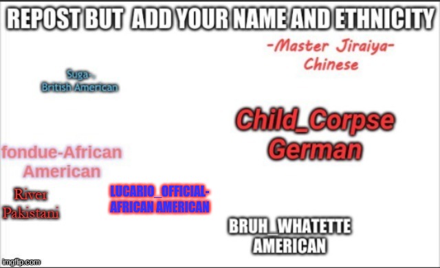 LUCARIO_OFFICIAL- AFRICAN AMERICAN | made w/ Imgflip meme maker