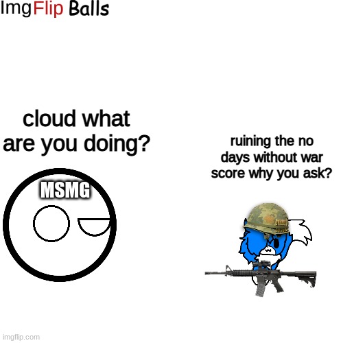 Blank Transparent Square | cloud what are you doing? ruining the no days without war score why you ask? MSMG | image tagged in memes,blank transparent square | made w/ Imgflip meme maker