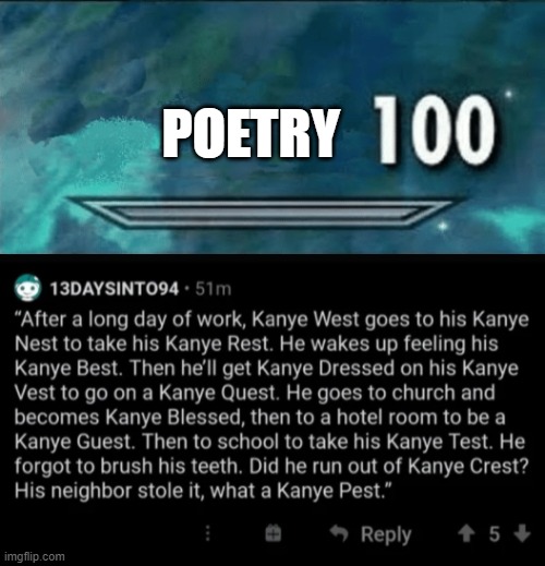 Wha- | POETRY | image tagged in skyrim skill meme | made w/ Imgflip meme maker