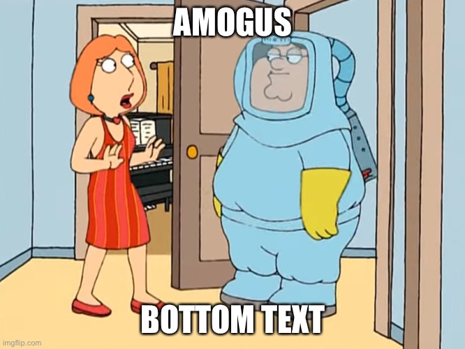 Image title | AMOGUS; BOTTOM TEXT | image tagged in amogus | made w/ Imgflip meme maker