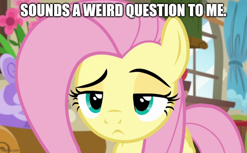 SOUNDS A WEIRD QUESTION TO ME. | made w/ Imgflip meme maker