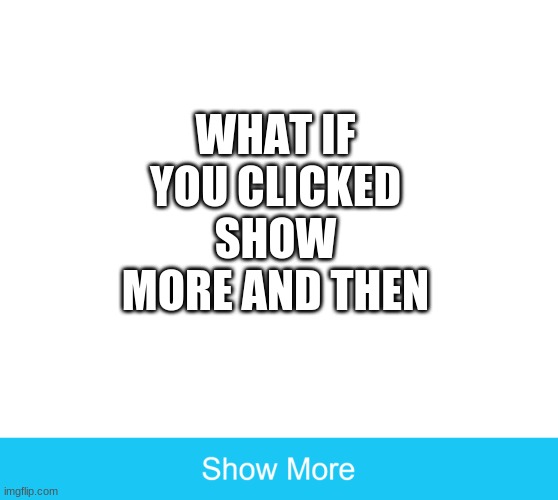 ? | WHAT IF YOU CLICKED SHOW MORE AND THEN | image tagged in show more | made w/ Imgflip meme maker