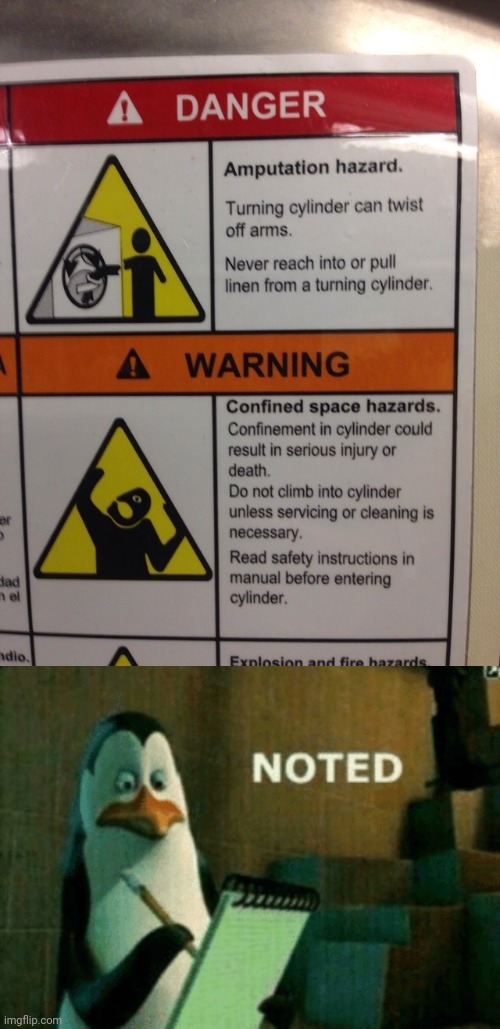 Danger and warning signs | image tagged in noted,dark humor,signs,warning sign,memes,meme | made w/ Imgflip meme maker