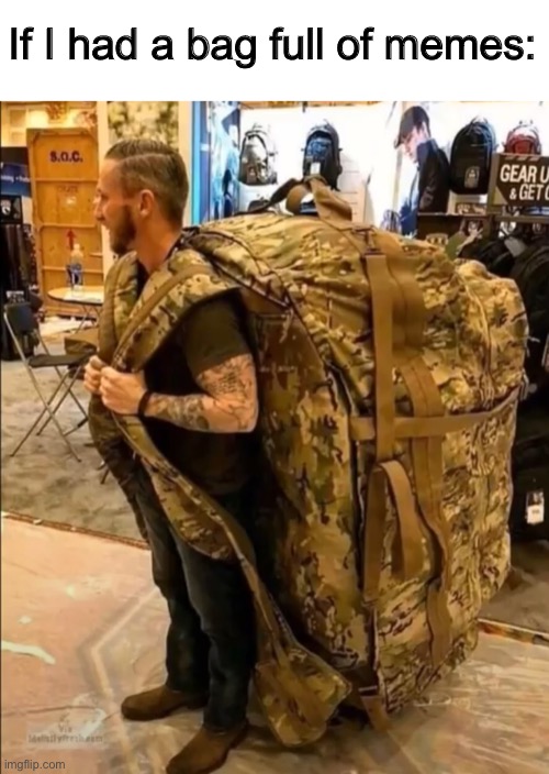 If I had a bag full of memes: | image tagged in memes | made w/ Imgflip meme maker