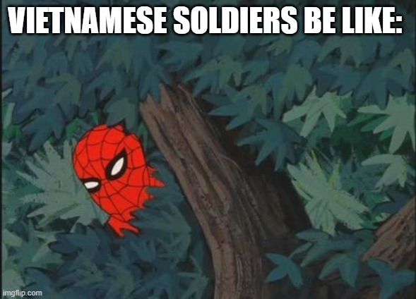 I-I feel a disturbance... | VIETNAMESE SOLDIERS BE LIKE: | image tagged in war,bush man | made w/ Imgflip meme maker