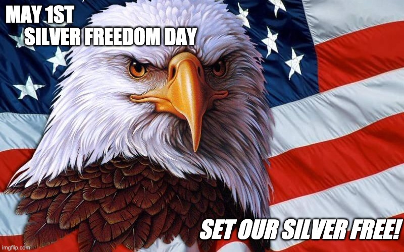 Silver Freedom Day - May 1st | MAY 1ST                      SILVER FREEDOM DAY; SET OUR SILVER FREE! | image tagged in silver | made w/ Imgflip meme maker