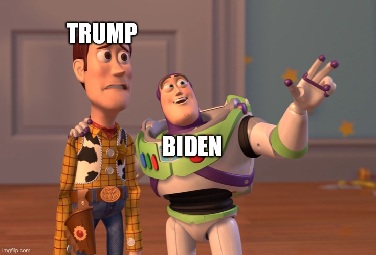 X, X Everywhere | TRUMP; BIDEN | image tagged in memes,x x everywhere | made w/ Imgflip meme maker