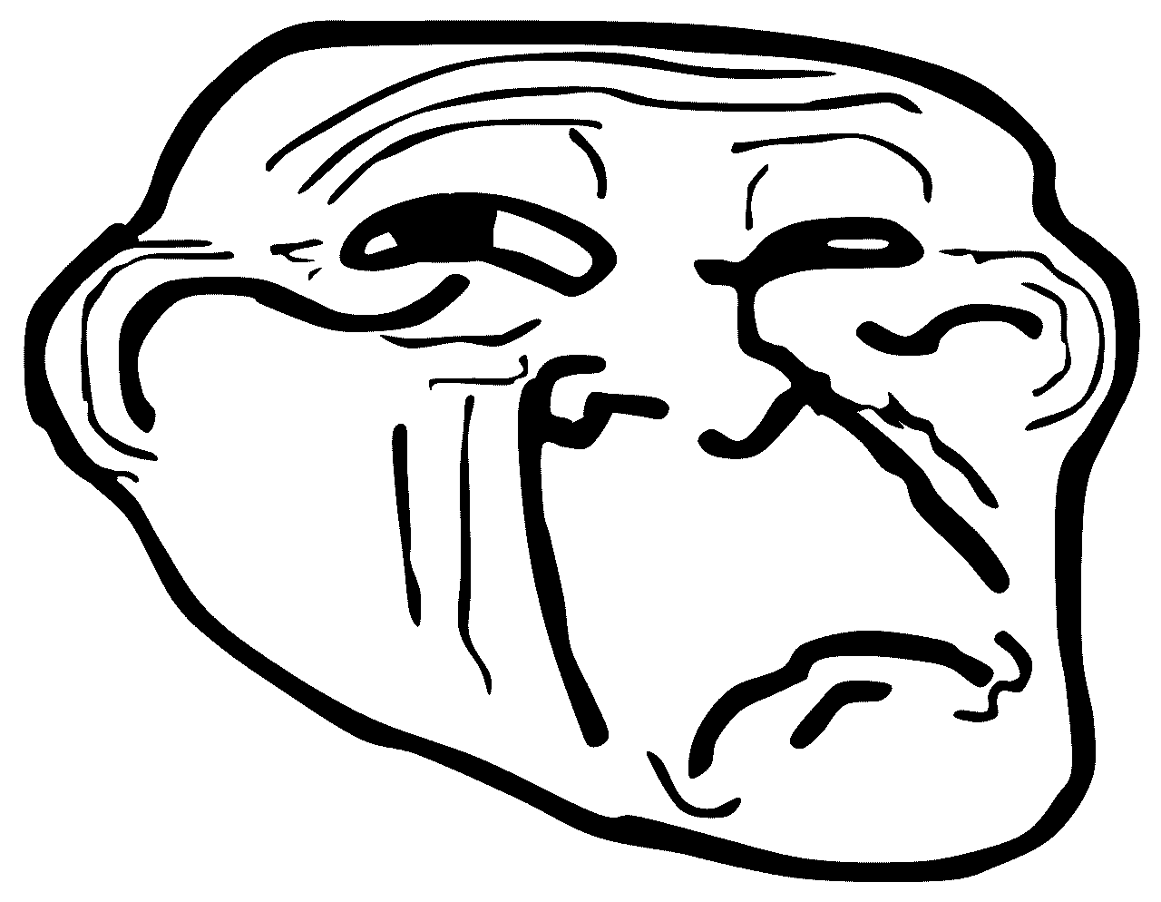 Depressed Troll Face Blank Template - Imgflip