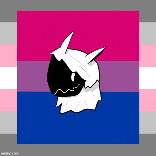 Another drawing of my fursona but I added my pride flags | image tagged in art,furry,pride,bisexual | made w/ Imgflip meme maker