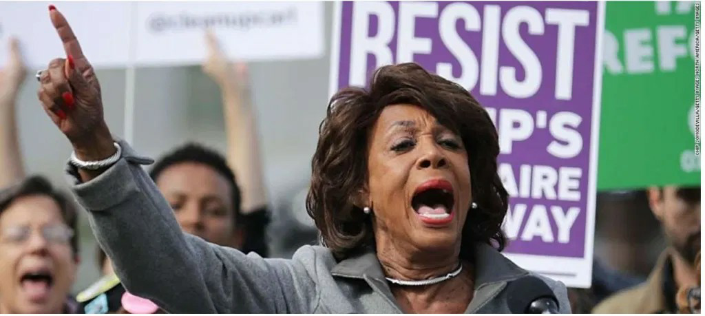 Maxine Waters open mouth 6 Blank Meme Template