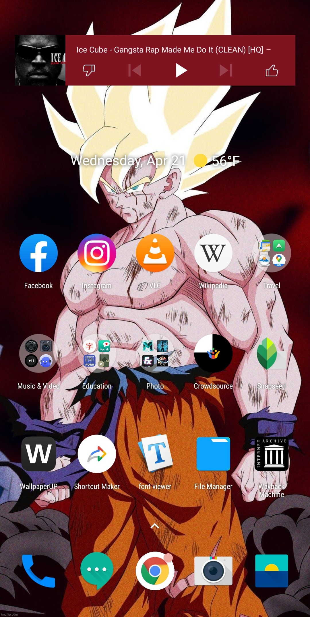 I have Goku on Home Screen. | image tagged in goku,super saiyan | made w/ Imgflip meme maker