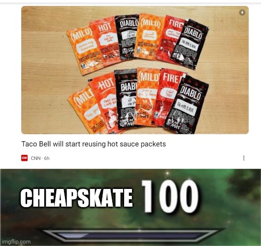 No Offence | CHEAPSKATE | image tagged in level 100 | made w/ Imgflip meme maker